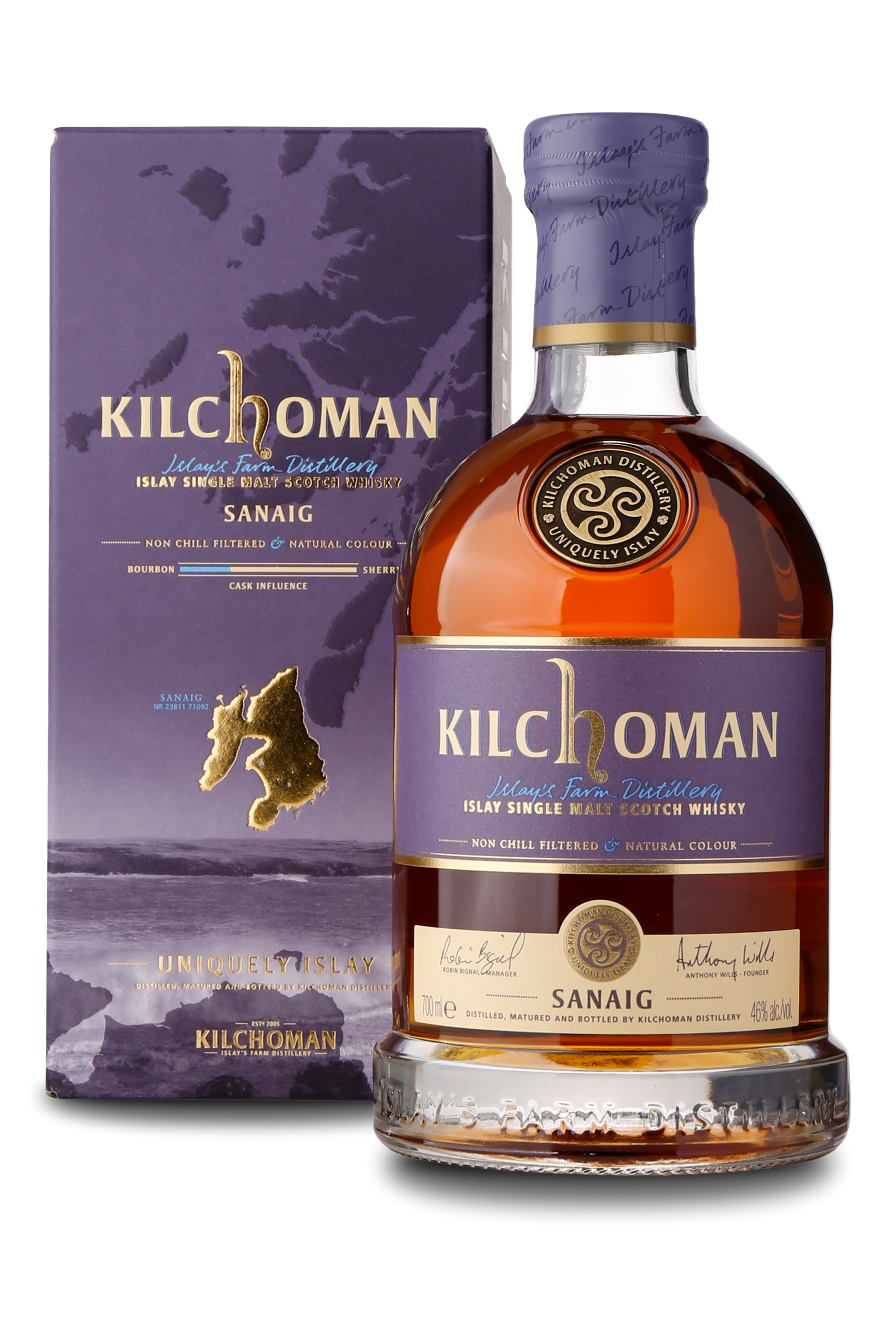 Kilchoman Sanaig, 46%, Islay (Sherry-fade) 70 cl