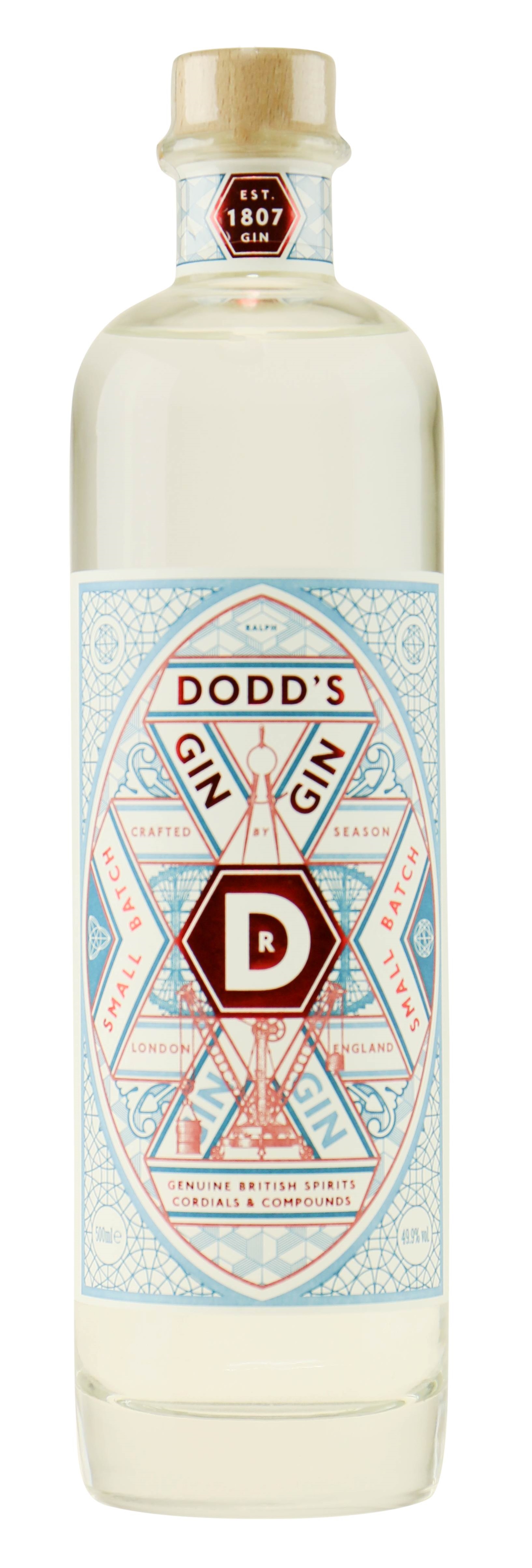 Dodds Genuine London Gin 50,cl 49,9 %