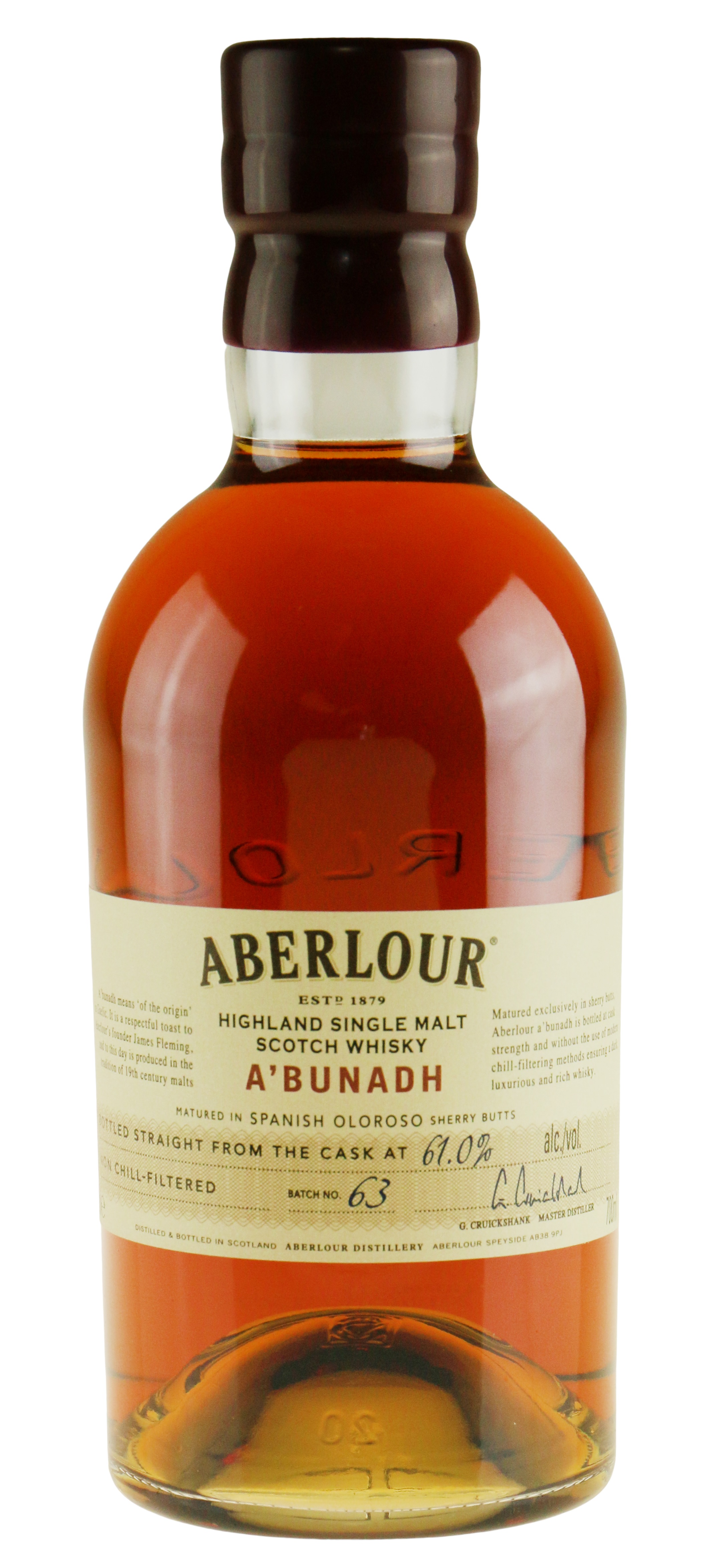 Aberlour AÂ´bunadh Batch no. B67 70,cl 61%