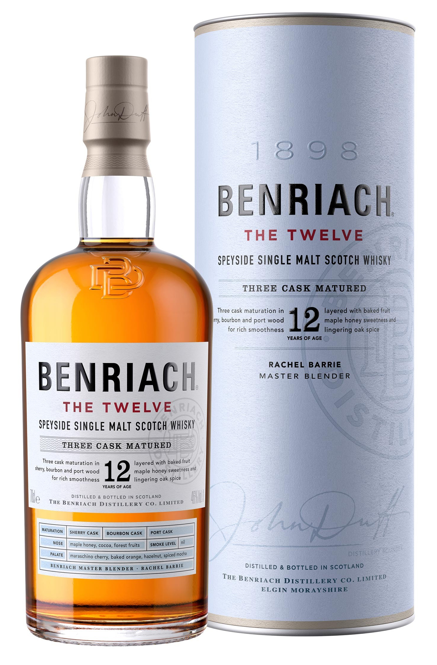 Benriach - The Twelve - 12YO Speyside Single Malt - Sherry/Bourbon/Port Casks 46 % 70.cl
