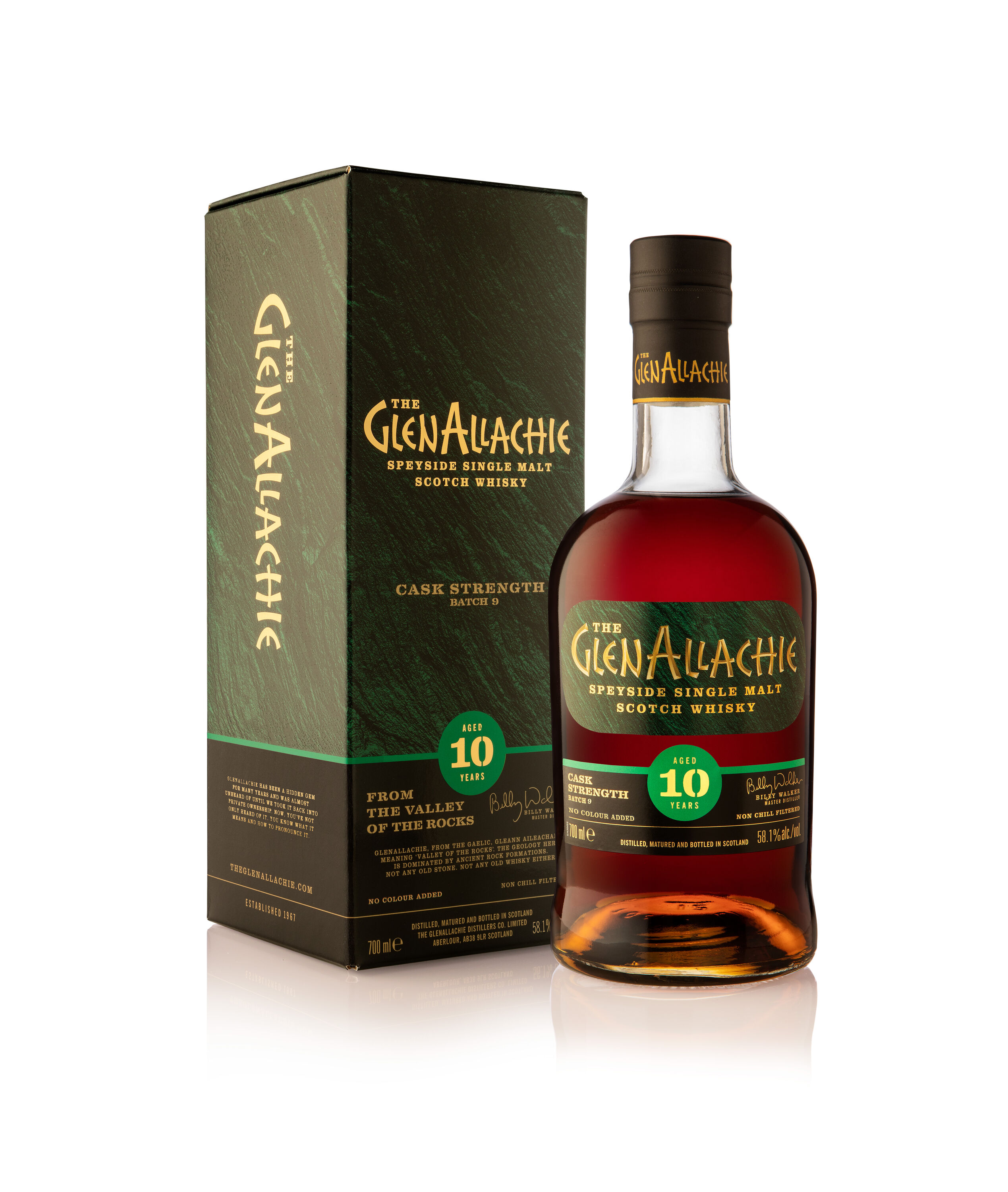 Se Whisky - GlenAllachie 10 Years Old Batch 9 Cask Strength 58,1% hos Falkensten Vin