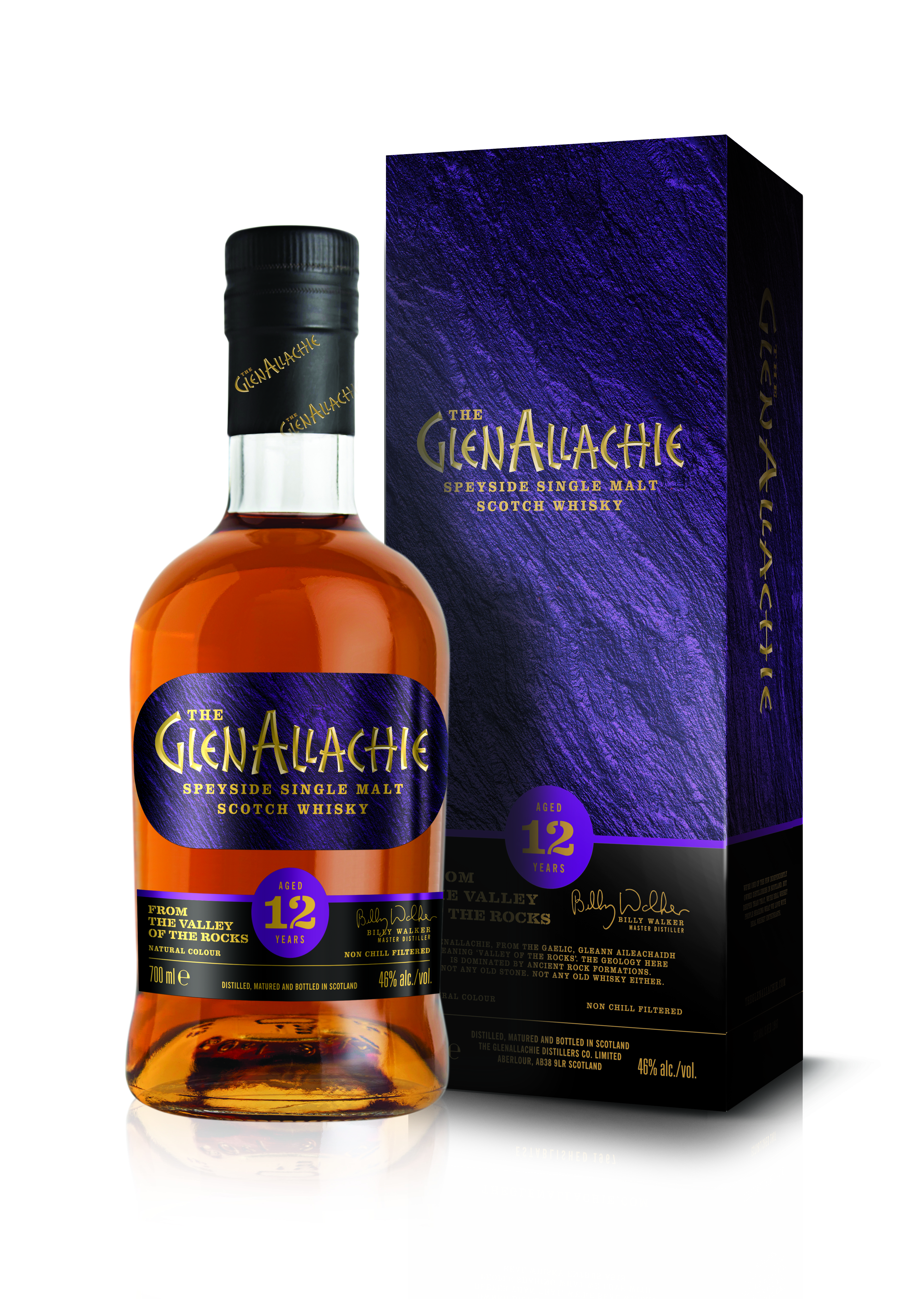 GlenAllachie - 12 Years Old Speyside Single Malt - 46% - PX-Oloroso Sherry og Virgin Oak Casks 70.cl