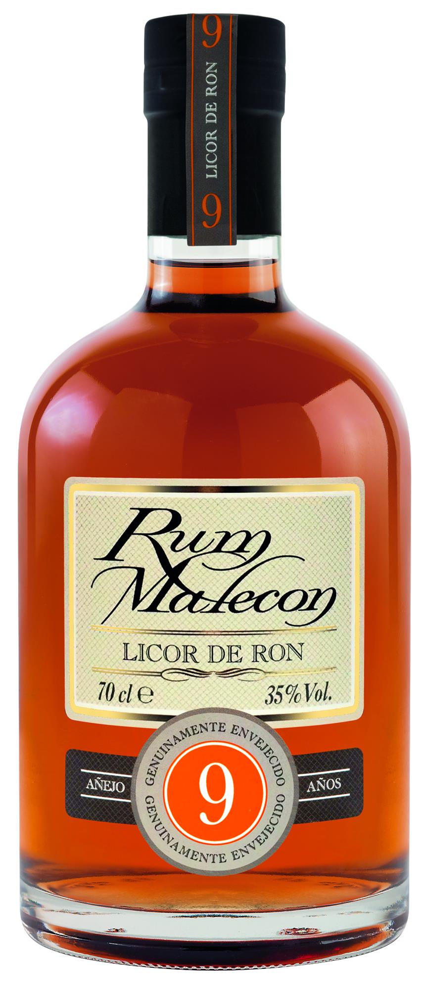 Se Rom - MALECON 9 YO LICOR DE RON 35% SAVIO S.R.L. RUM hos Falkensten Vin
