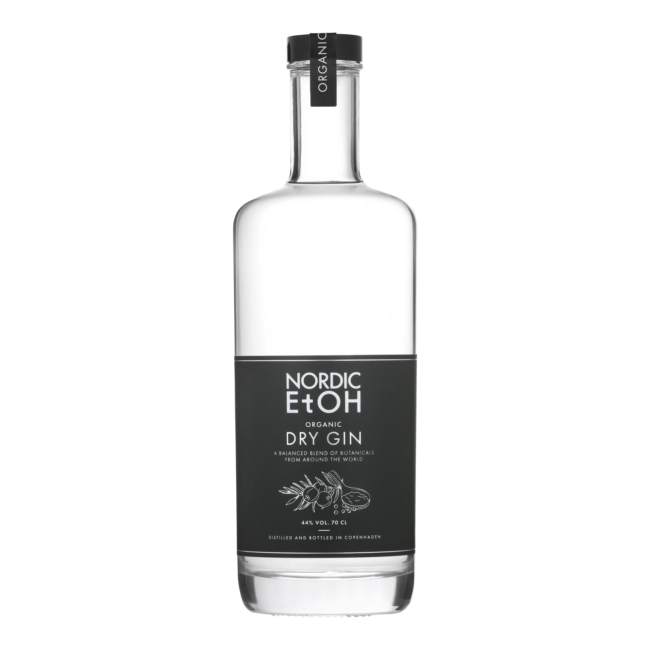 Nordic EtOH Organic Dry Gin Original Black 44%, 70 cl.