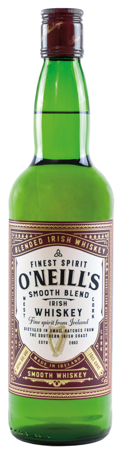 O NEILLS BLENDED 40% Irish Whiskey, West Cork Distillers