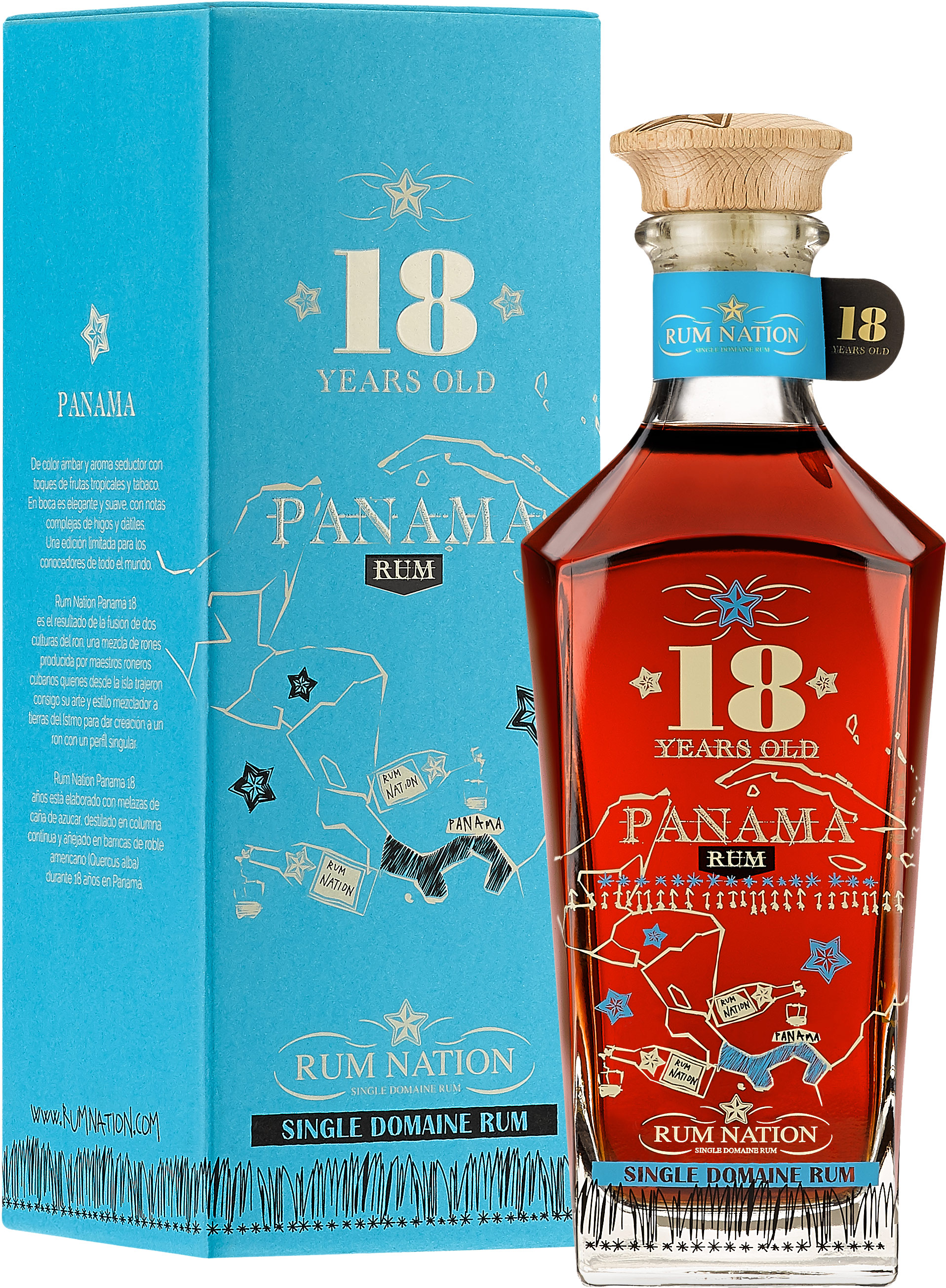 Rum Nation 18 years old Panama Rum 70.cl 40 %