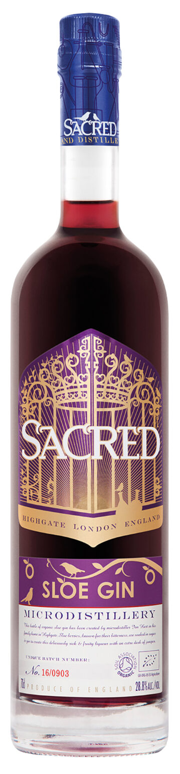 - SACRED SLOE GIN ØKO 28,8% Sacred Spirits