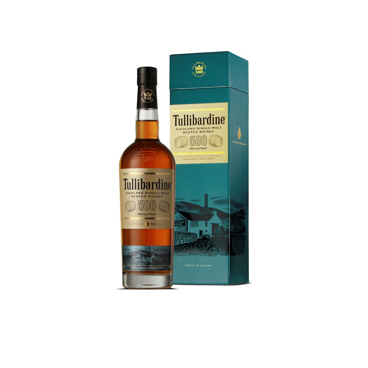 Se Whisky - Tullibardine 500 Highland Single Malt Sherry Finish 43% hos Falkensten Vin