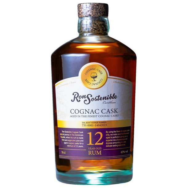 RON SOSTENIBLE 12YO Cognac Cask 43% A Clean Spirit