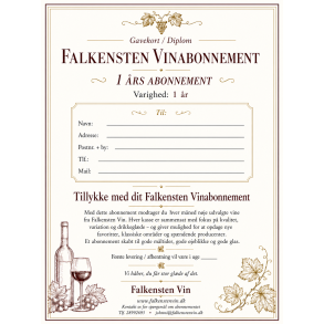 Falkensten Vinabonnement � 6 flasker i 12 m�neder