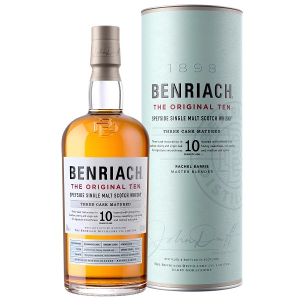 Benriach - The Original Ten - 10 års Speyside Single Malt - Bourbon/Sherry/Virgin Oak 70 cl. 43%
