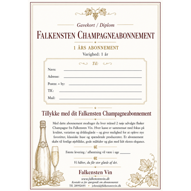 Falkensten Champagneabonnement - 1 �r