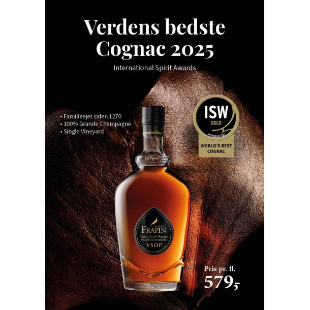 COGNAC FRAPIN VSOP 1.CRU 40% Grande Champ. 35 cl.