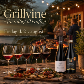 Grillvine - fra saftigt til kraftigt - Fredag d. 21. august kl. 19:00