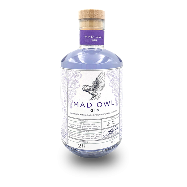 Mad Owl Gin Lavender 43%, 50 cl.