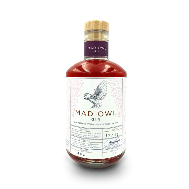 Mad Owl Gin Likør Blackberries 32%, 50 cl.