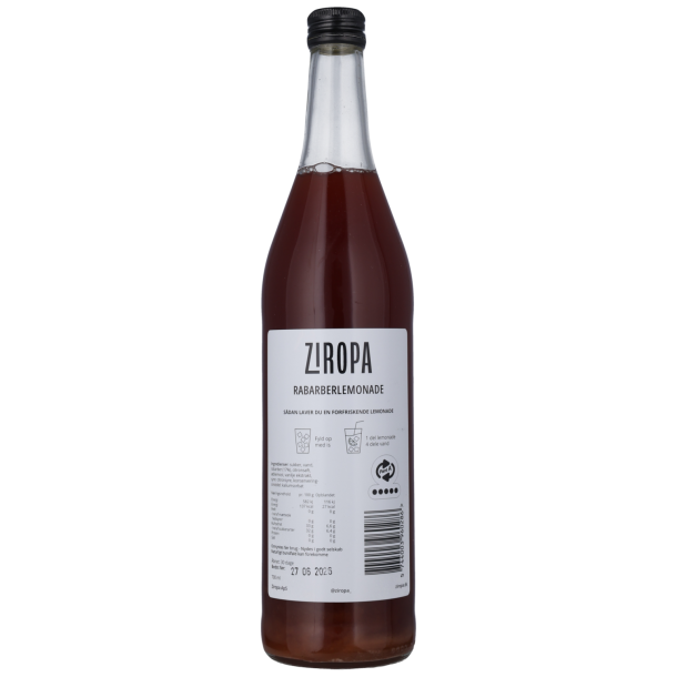 RABARBER LEMONADE Ziropa 70 cl.