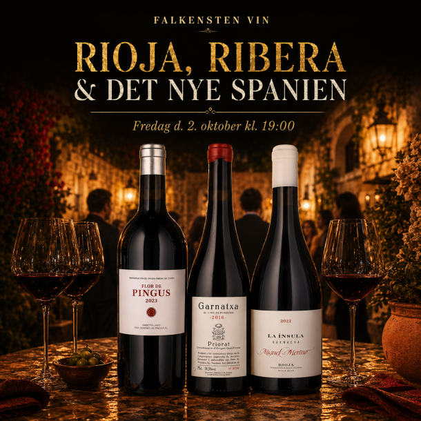 Spansk aften - Rioja, Ribera og det nye Spanien - Fredag d. 2. oktober kl. 19:00