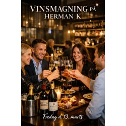 Vinsmagning p� Hotel Herman K fredag d. 13. marts kl. 19:00