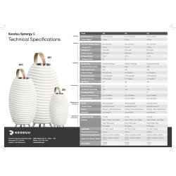 Kooduu Synergy 50 S lampe med vink�ler &amp; musik, hvid