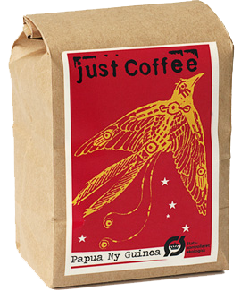 Just Coffee - Let-mørkristet kaffe fra Papua Ny Guinea Økologisk, 250g