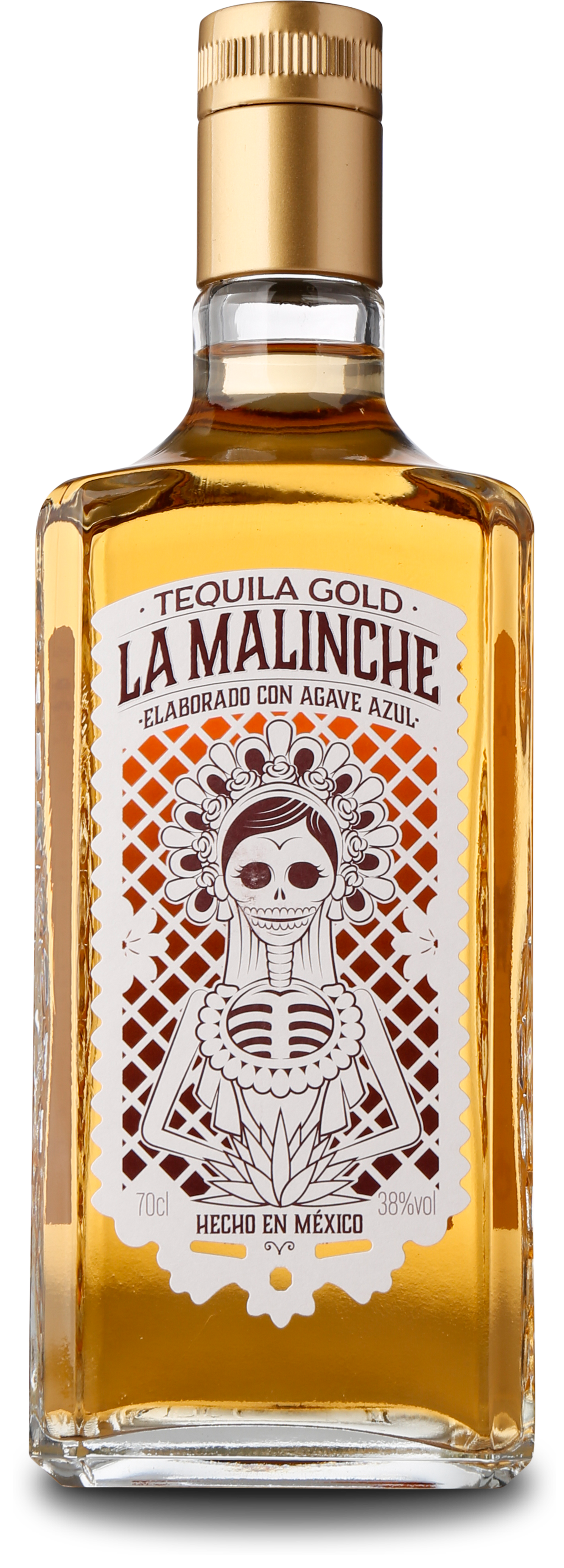 La Malinche Gold Tequila 38%, 70 cl