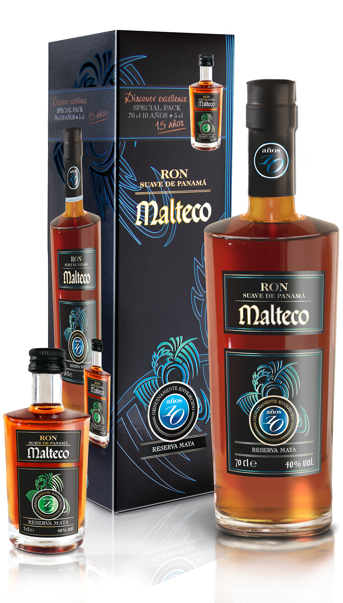MALTECO 10 40% INKL MALTECO 15 MINI SAVIO S.R.L. RUM (70 CL)